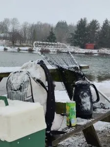 Vinter fiskeri i &Oslash;rsted &Oslash;rredvand