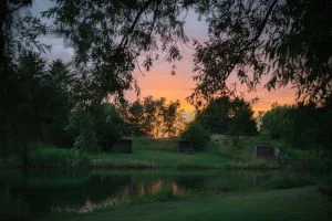 Naturcamping solnedgang