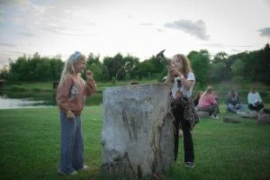 Naturcamping aften hygge