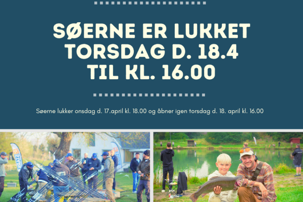 Søerne er lukket torsdag d. 18. april pga arrangement