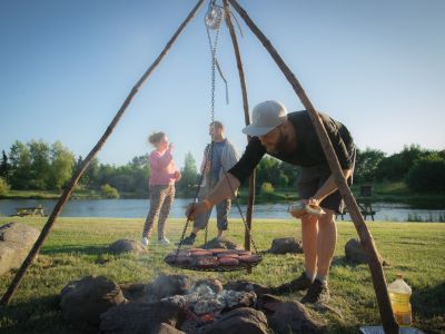 Naturcamping bål mad