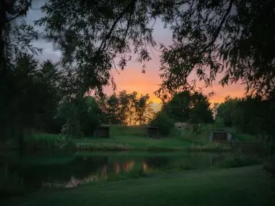 Naturcamping solnedgang